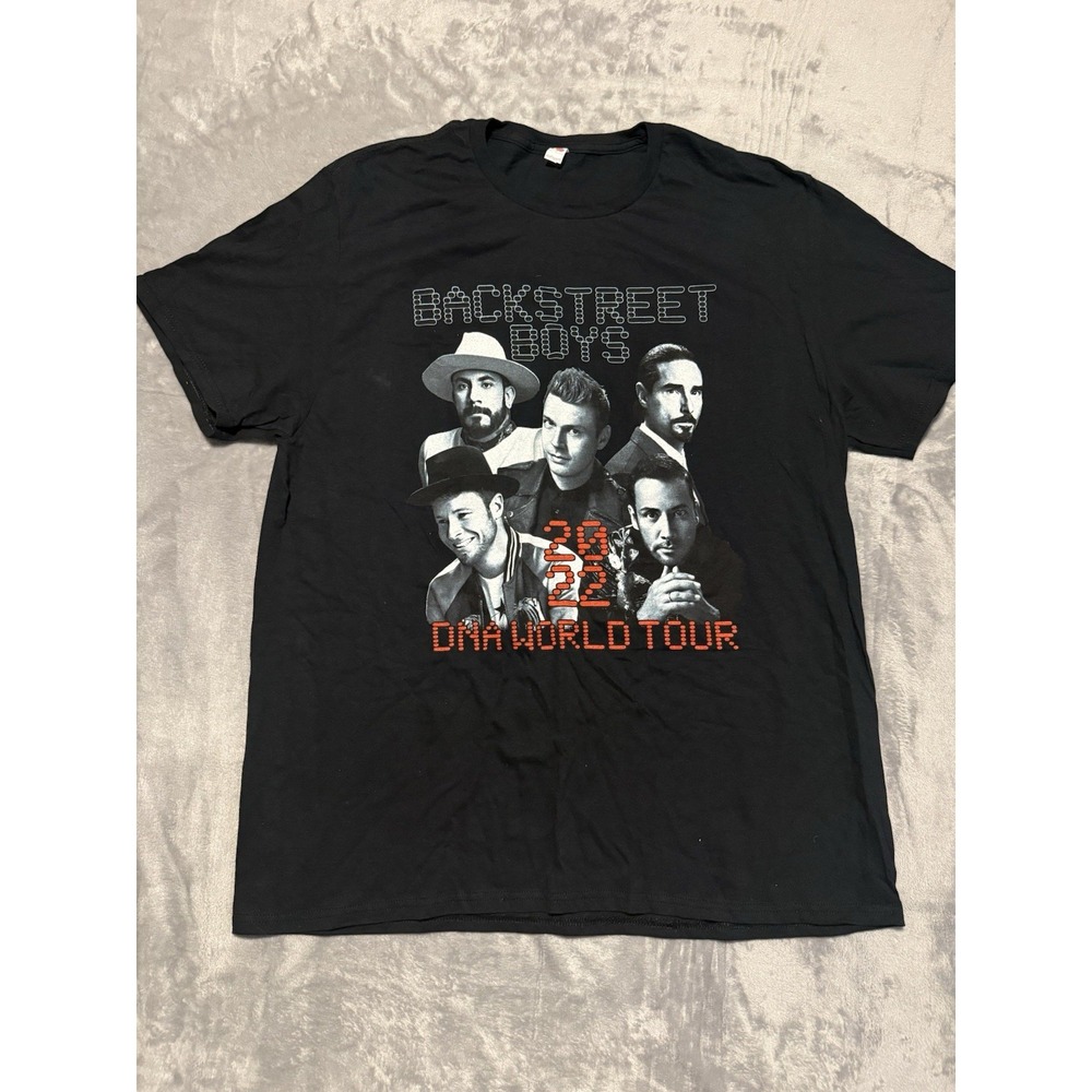 Backstreet Boys Graphic T-Shirt Kids XL Black 2022 DNA World Tour Concert Tee